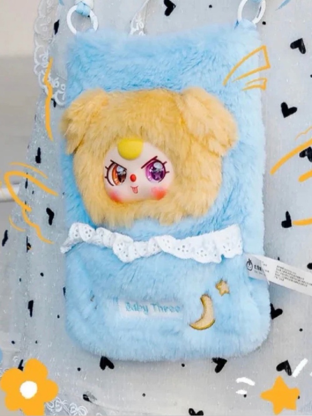 Cureplaneta- Baby Three-Mobile Phone Hanging Bag- Confirmed: BLUE (no box)